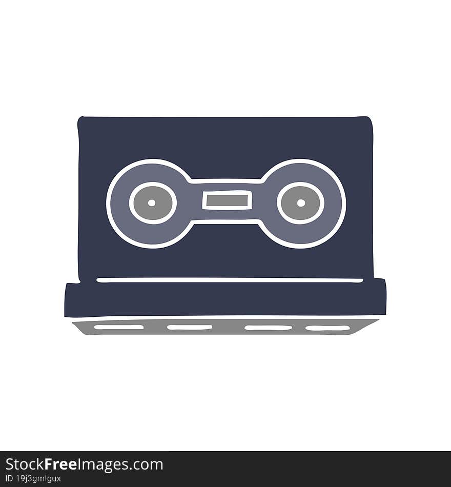 cartoon doodle of a retro cassette tape