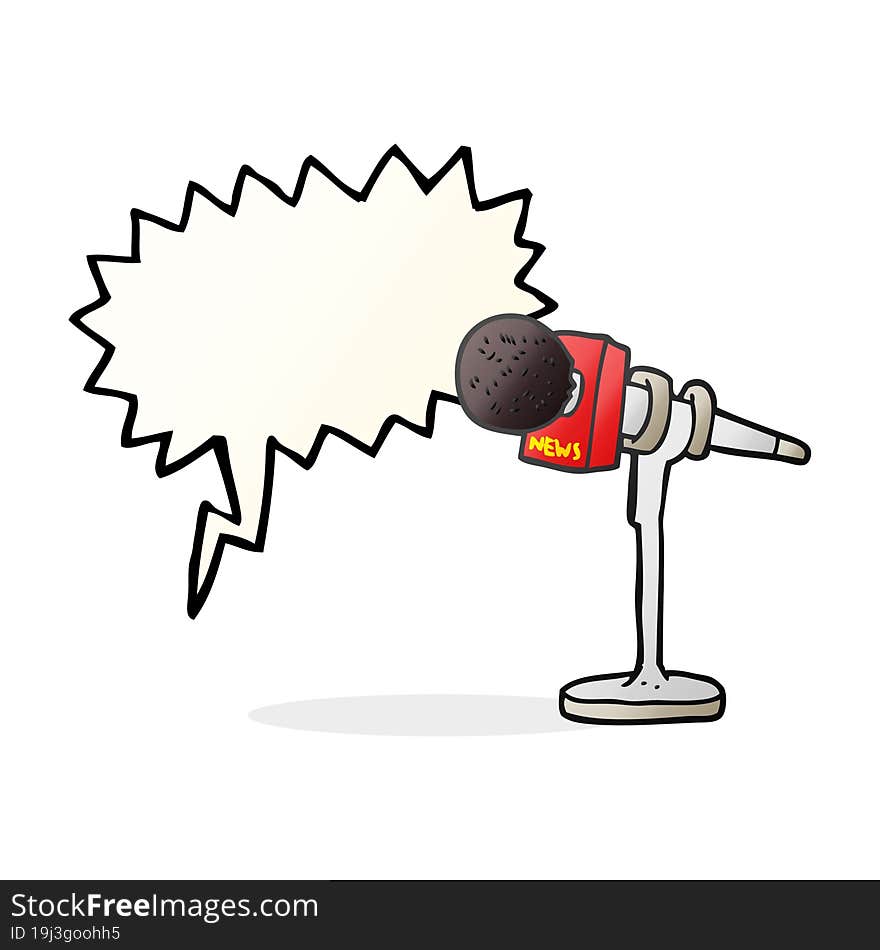 speech bubble cartoon microphone