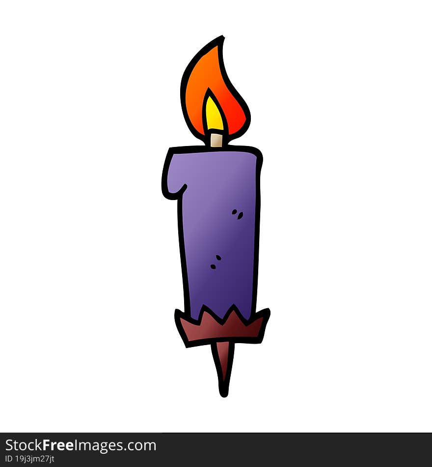 Cartoon Doodle Birthday Candle