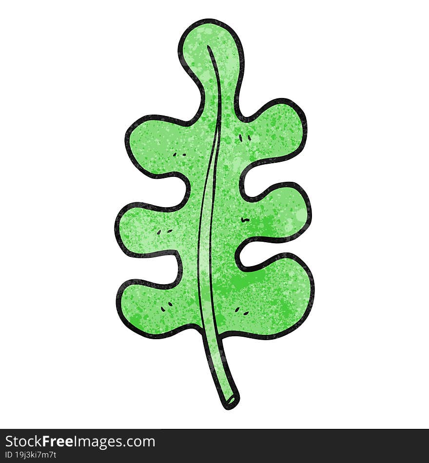 textured cartoon leaf