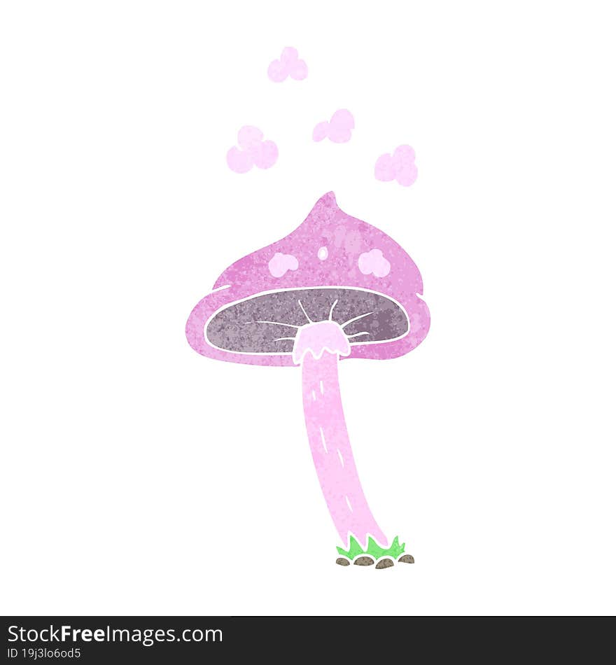 Retro Cartoon Mushroom