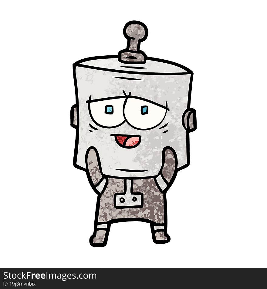 cartoon robot. cartoon robot