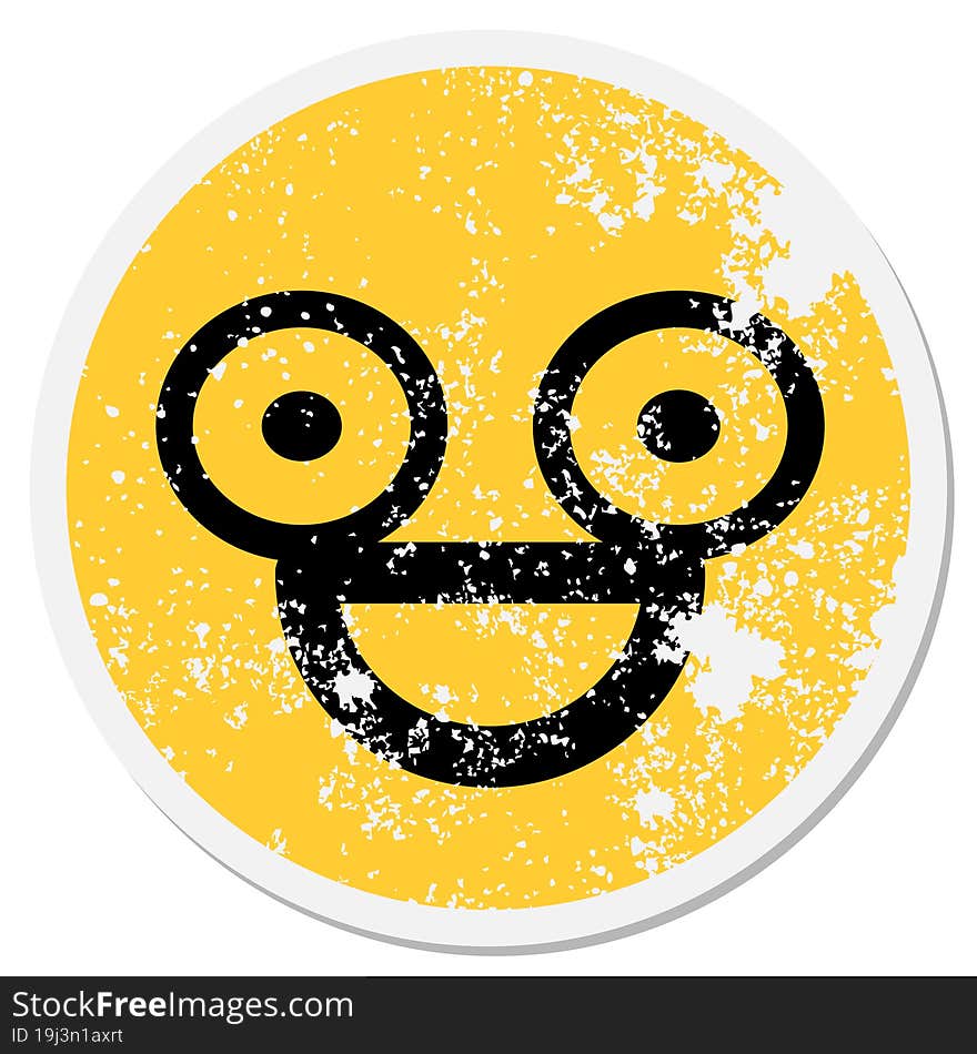 Amazed Face Circular Sticker