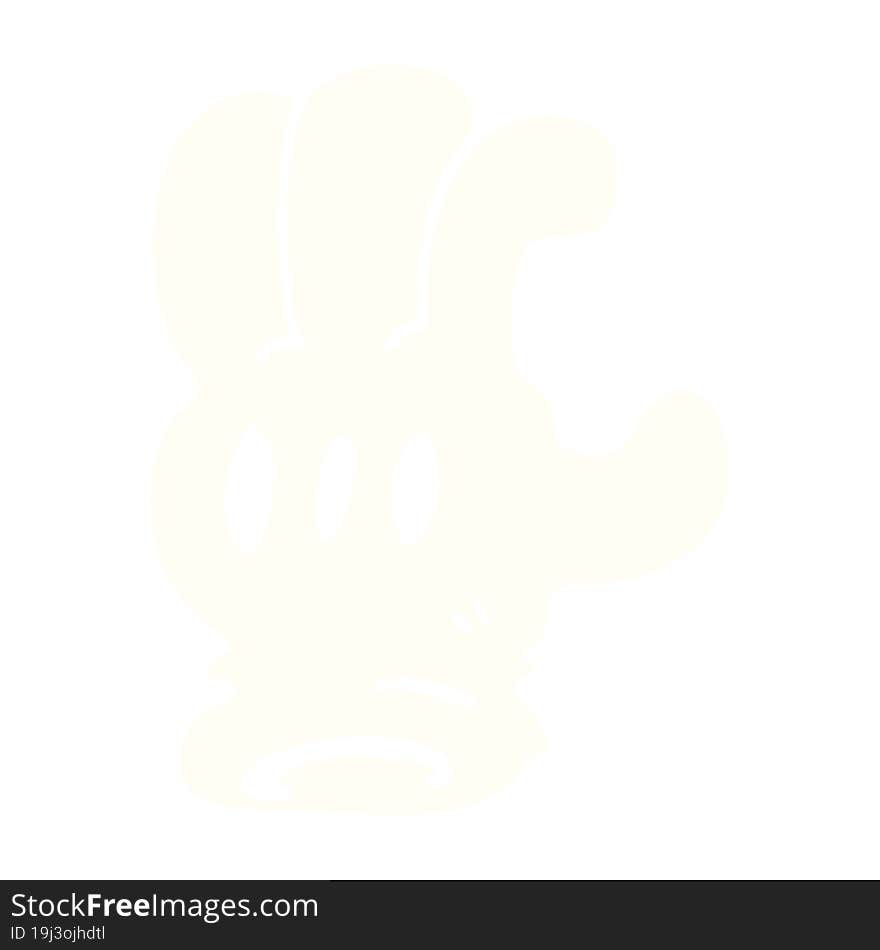 cartoon doodle glove hand