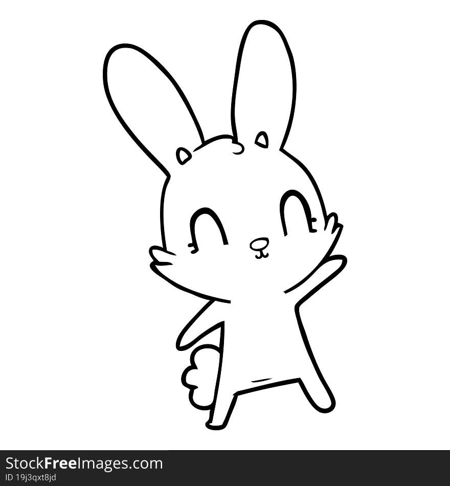 cute cartoon rabbit. cute cartoon rabbit