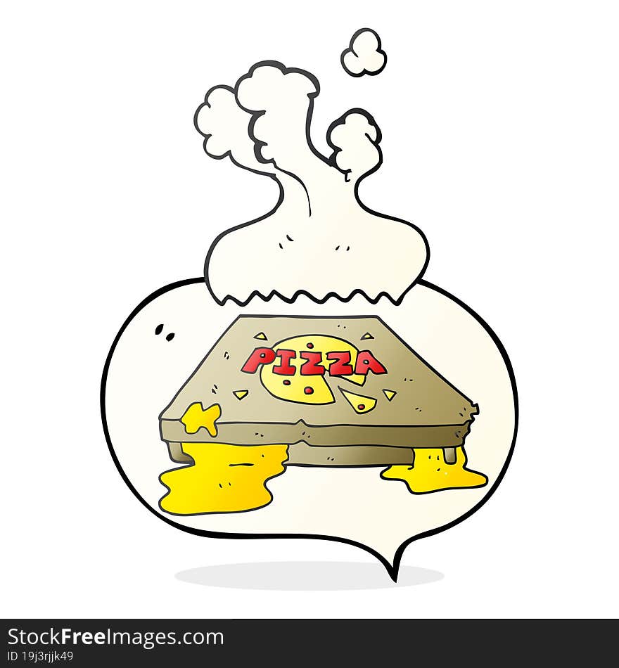 speech bubble cartoon pizza