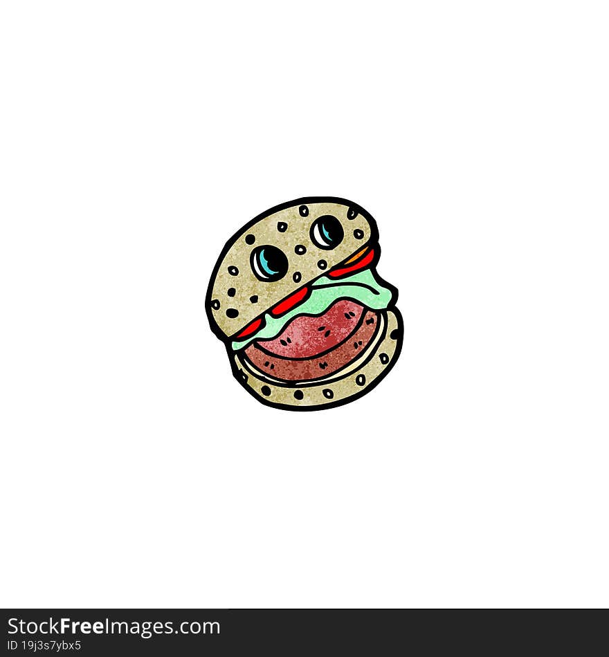 Burger Cartoon Character