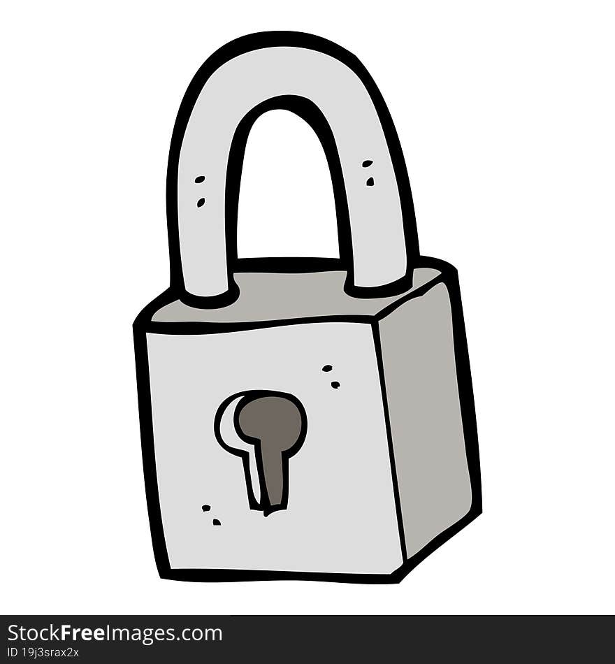 cartoon padlock