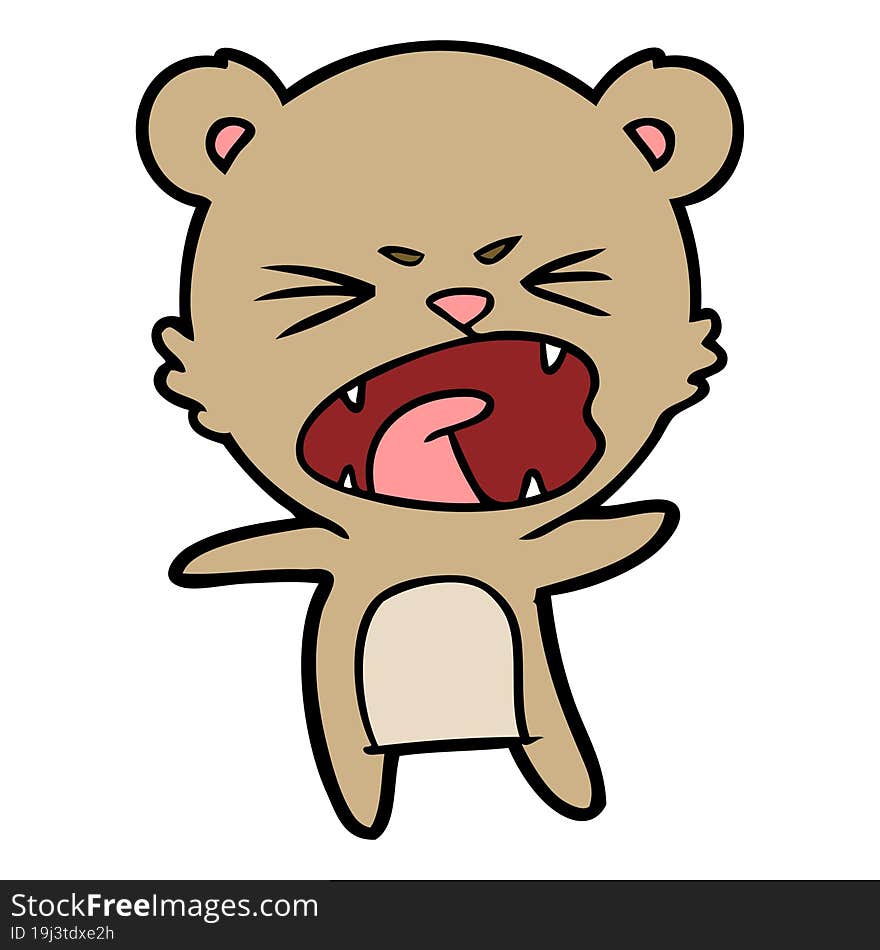 angry cartoon bear. angry cartoon bear