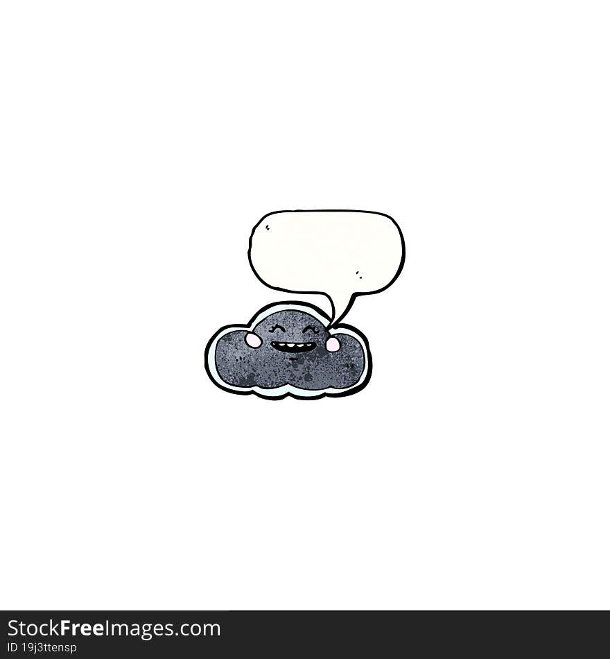 Rain Cloud With Speech Bubble Cartoon