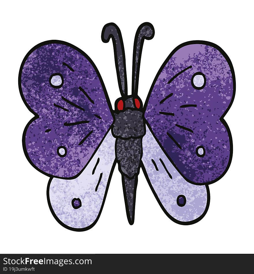 cartoon doodle butterfly