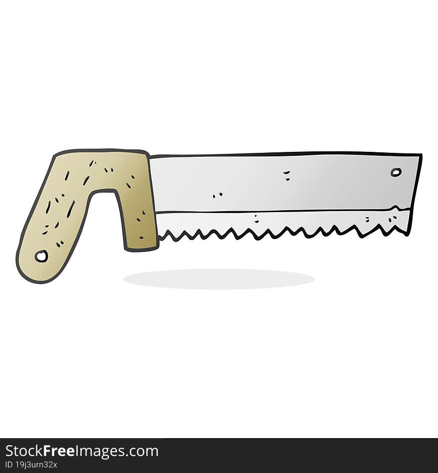 cartoon wood saw