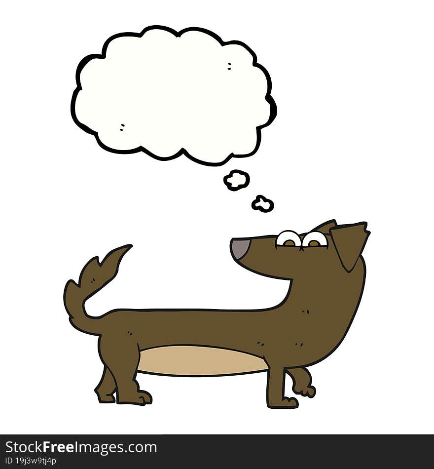 thought bubble cartoon dog