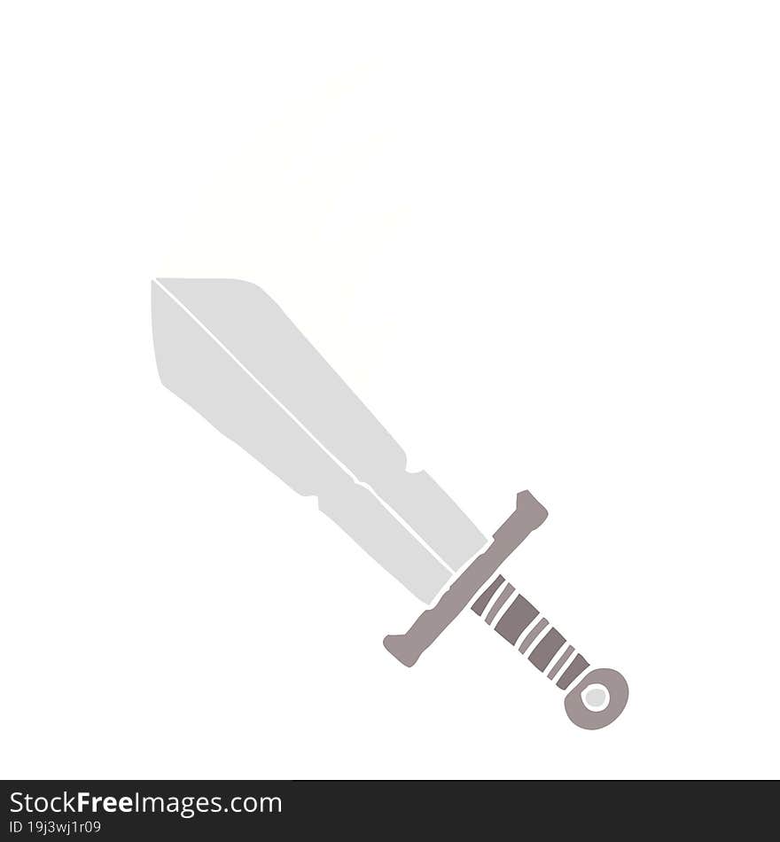 flat color style cartoon swinging sword