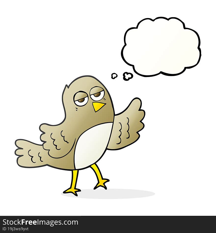 Thought Bubble Cartoon Bird