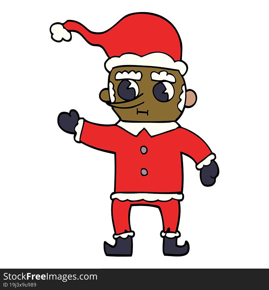 Cartoon Doodle Christmas Elf