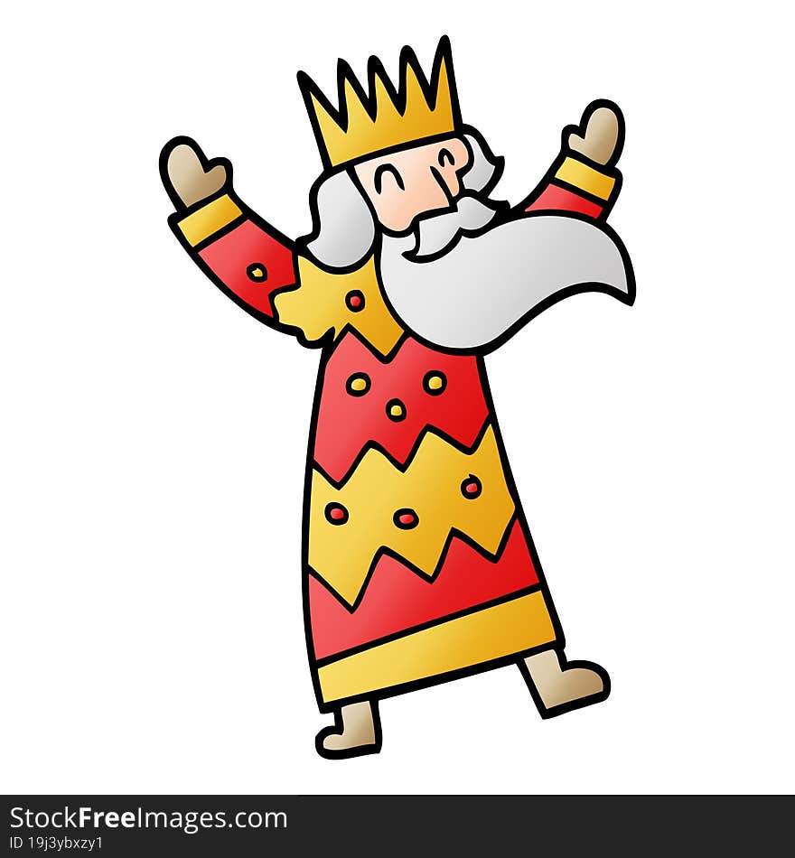 cartoon doodle jolly king