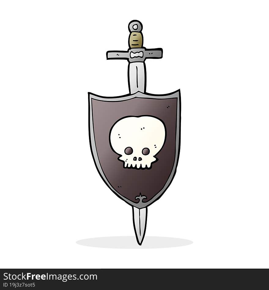 Cartoon Sword And Shield