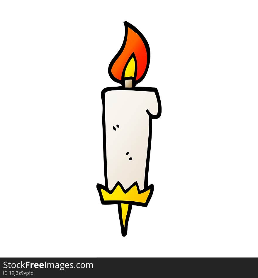 cartoon doodle birthday candle