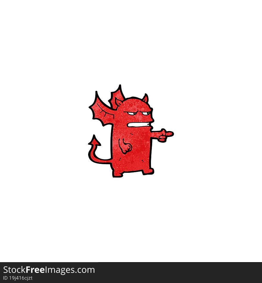 cartoon little devil