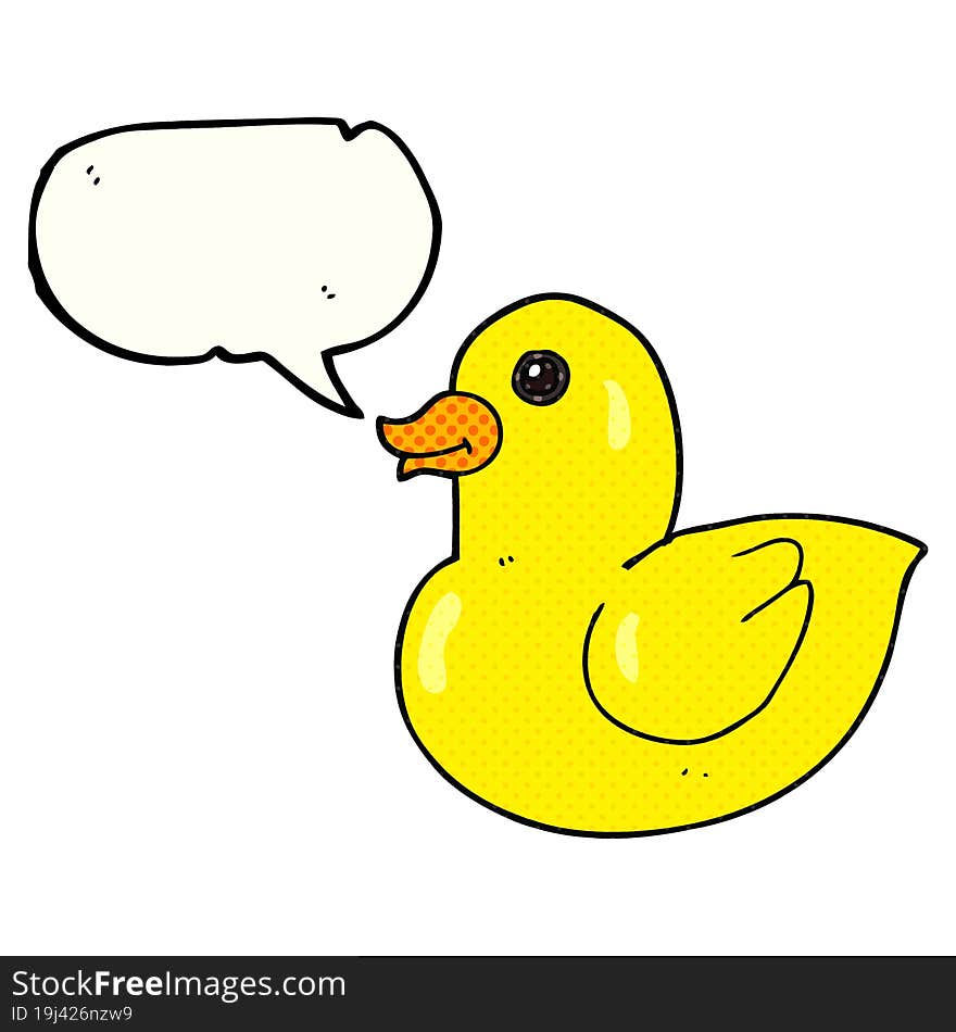 comic book speech bubble cartoon rubber duck