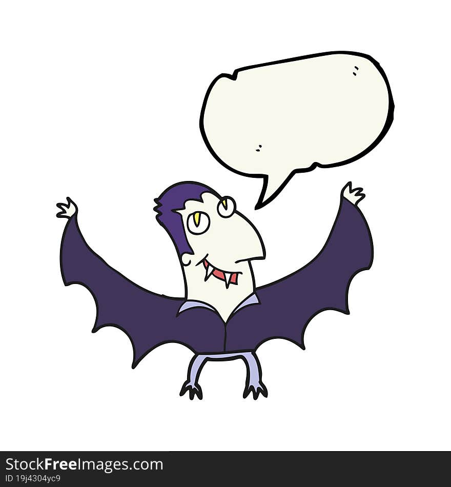 speech bubble cartoon vampire