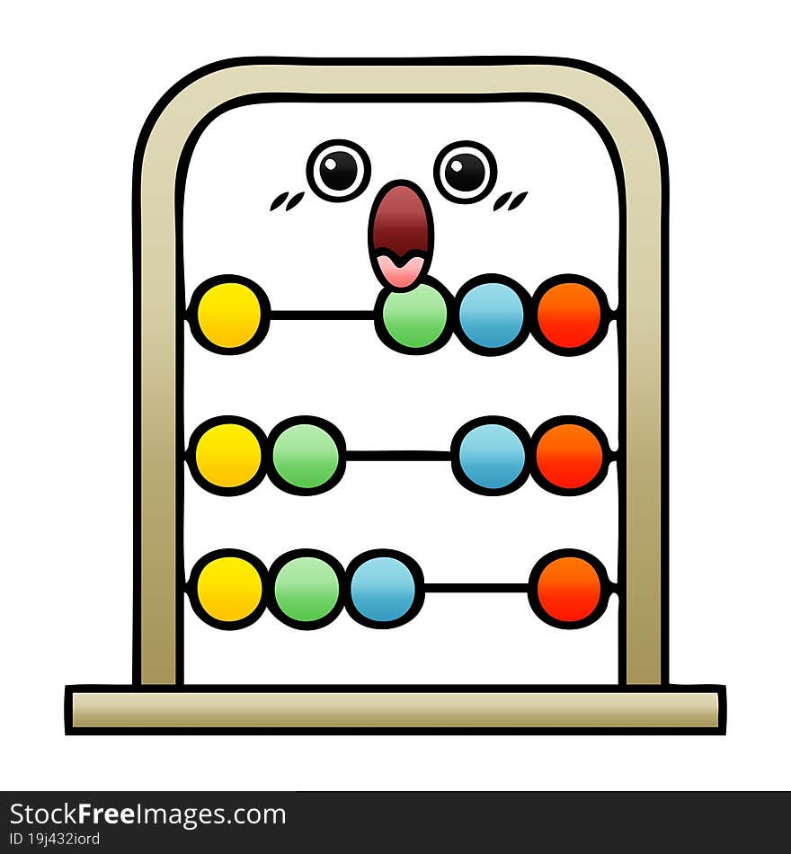 gradient shaded cartoon abacus