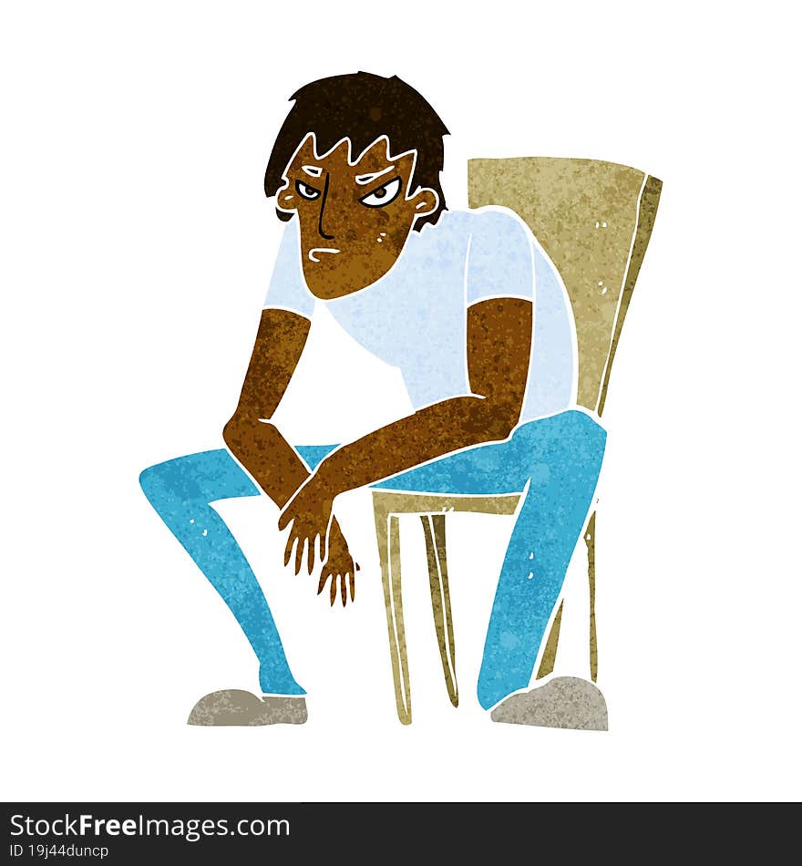 Cartoon Dejected Man