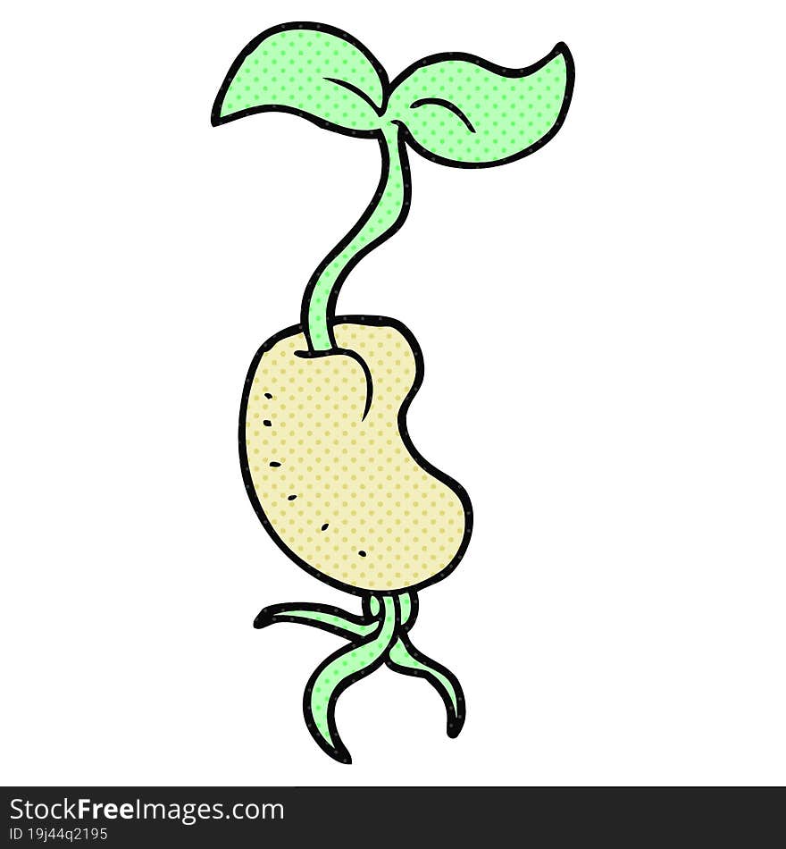 Cartoon Sprouting Seed