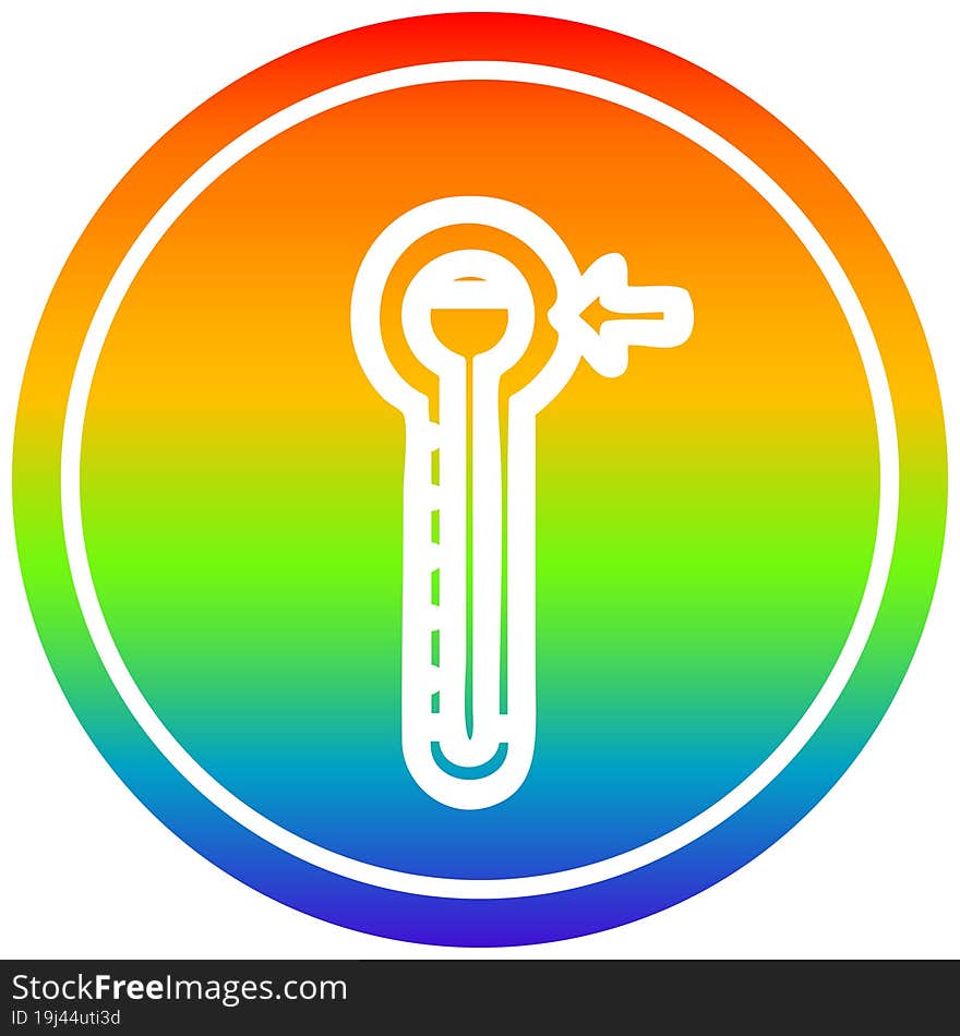 high temperature circular in rainbow spectrum