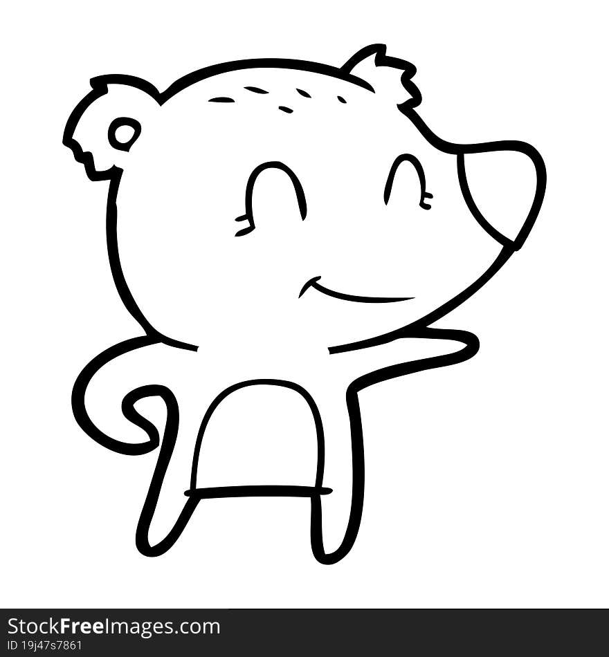 friendly bear cartoon. friendly bear cartoon