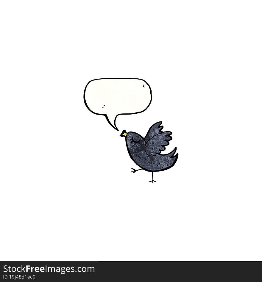 singing black bird cartoon