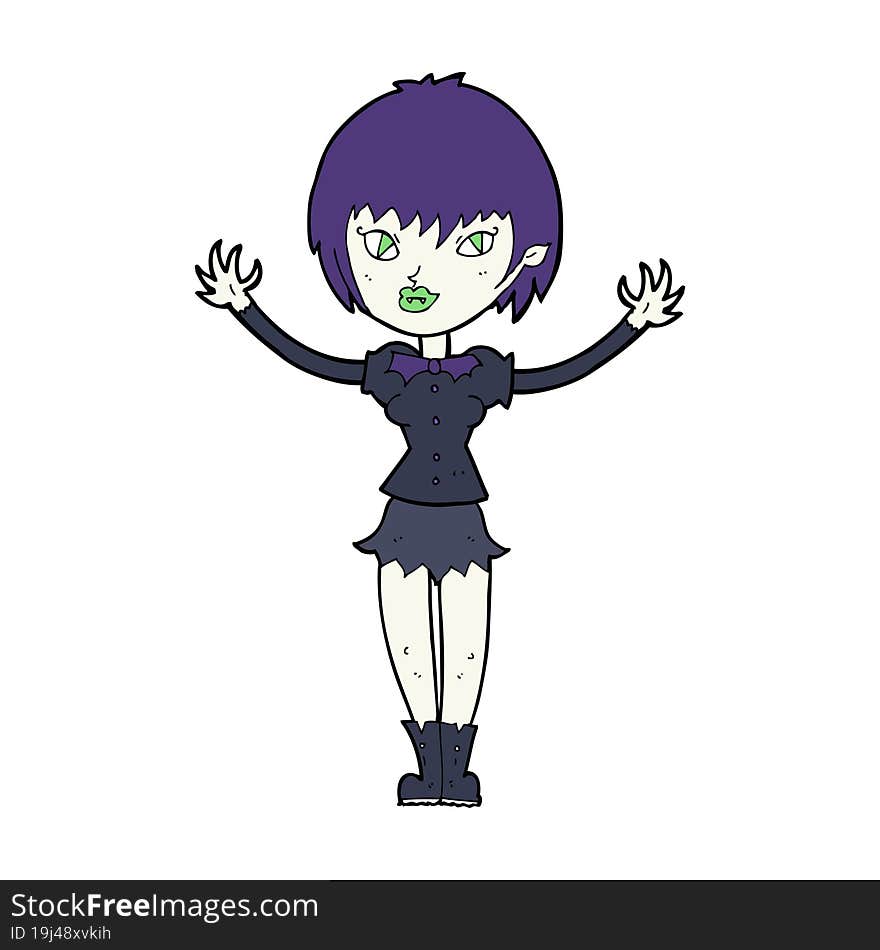 Cartoon Vampire Girl