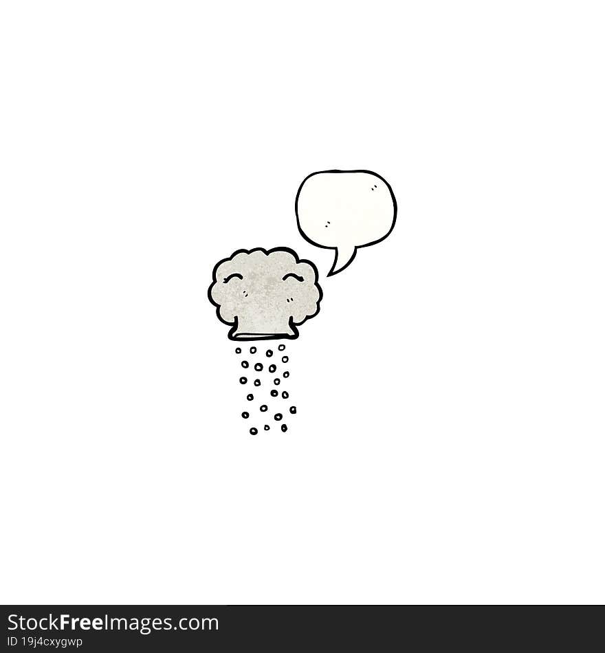 cartoon cloud with speech bubble