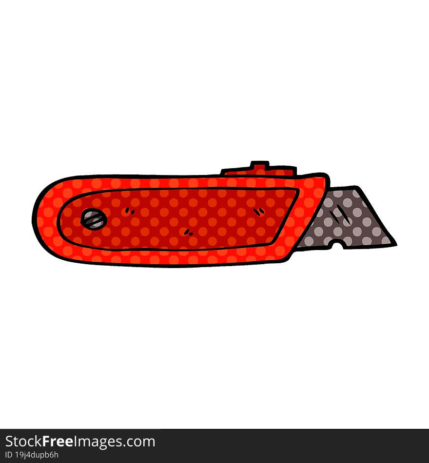 cartoon doodle work knife