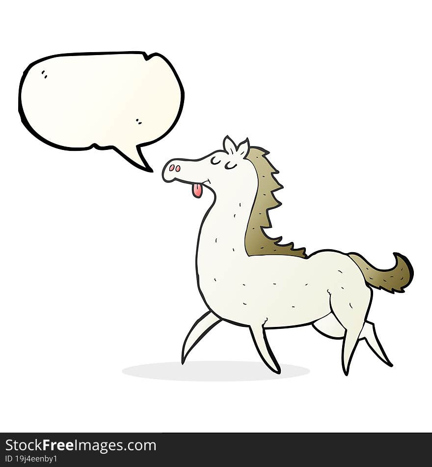 Speech Bubble Cartoon Horse