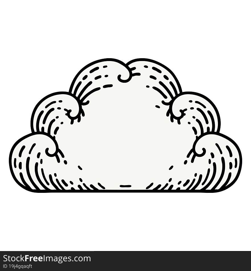 traditional tattoo of a cloud