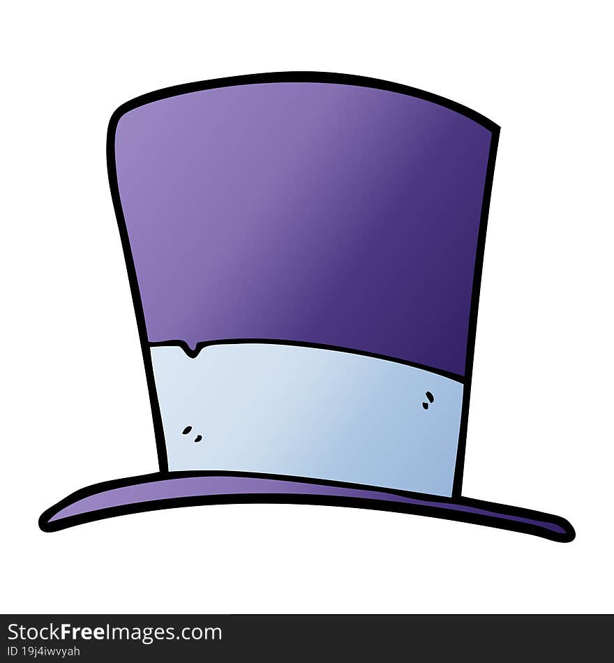 cartoon doodle top hat