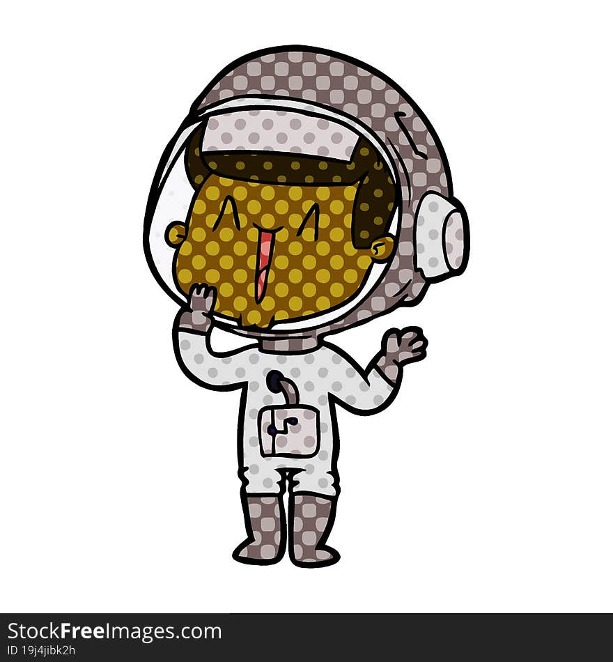 laughing cartoon astronaut. laughing cartoon astronaut