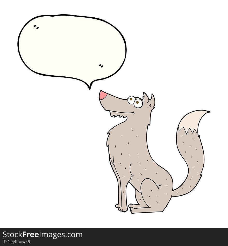 speech bubble cartoon wolf