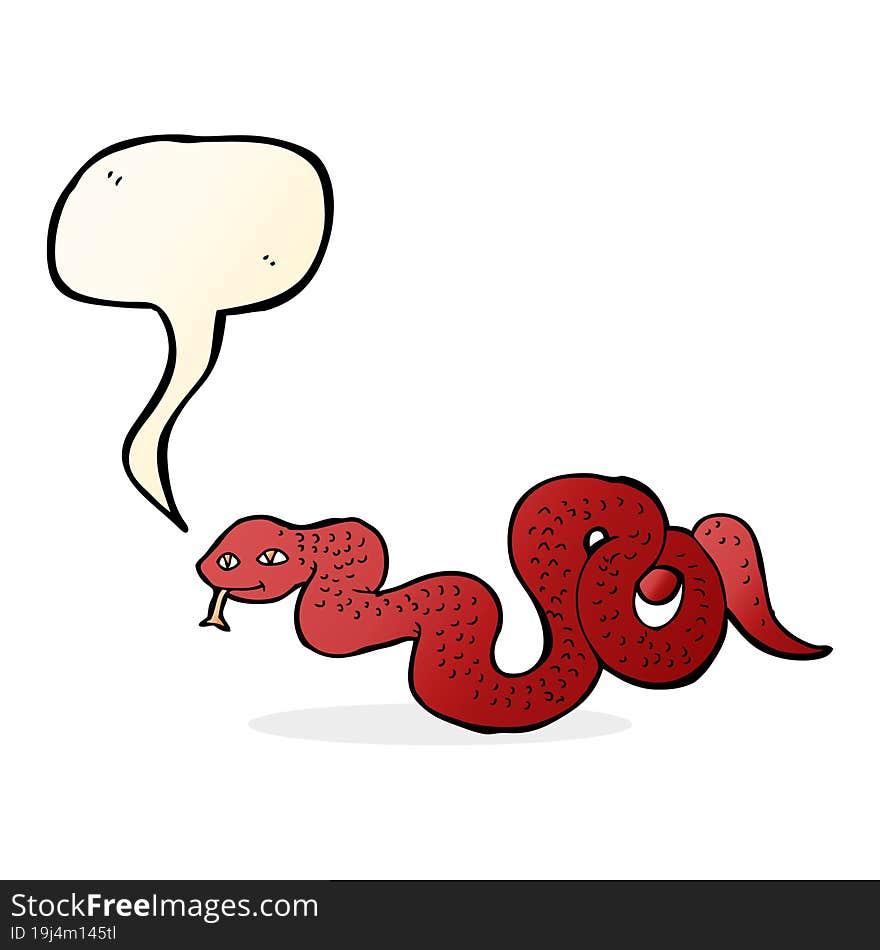 cartoon snake with speech bubble