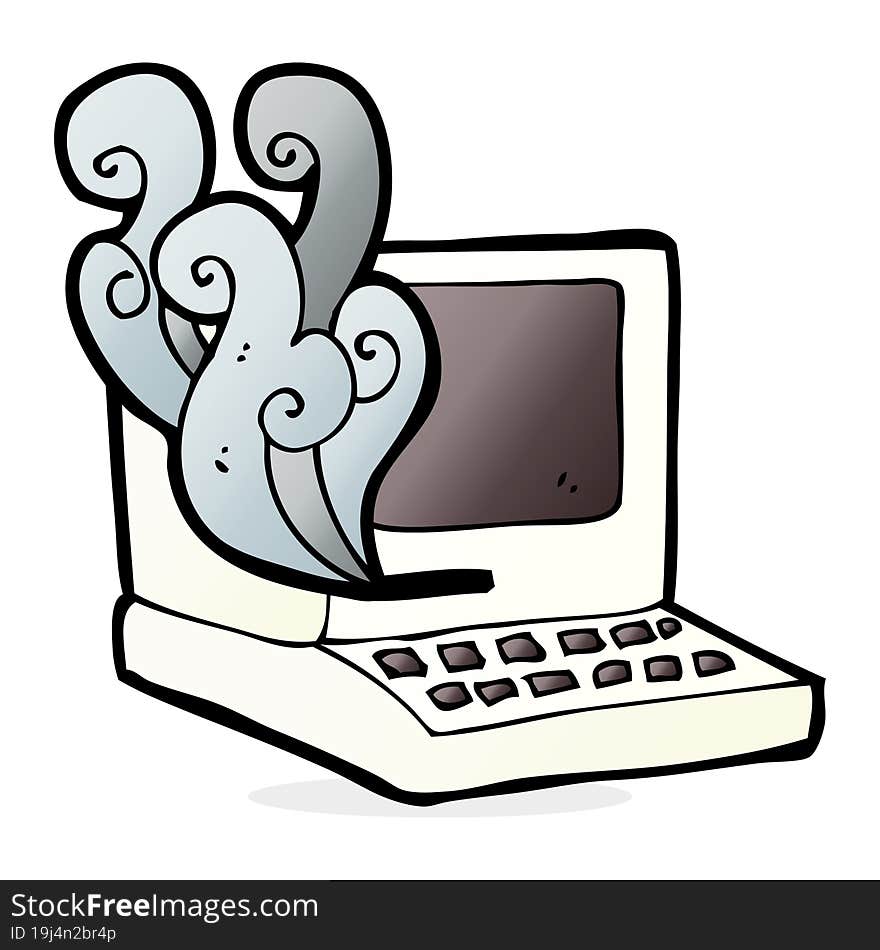 Cartoon Old Computer