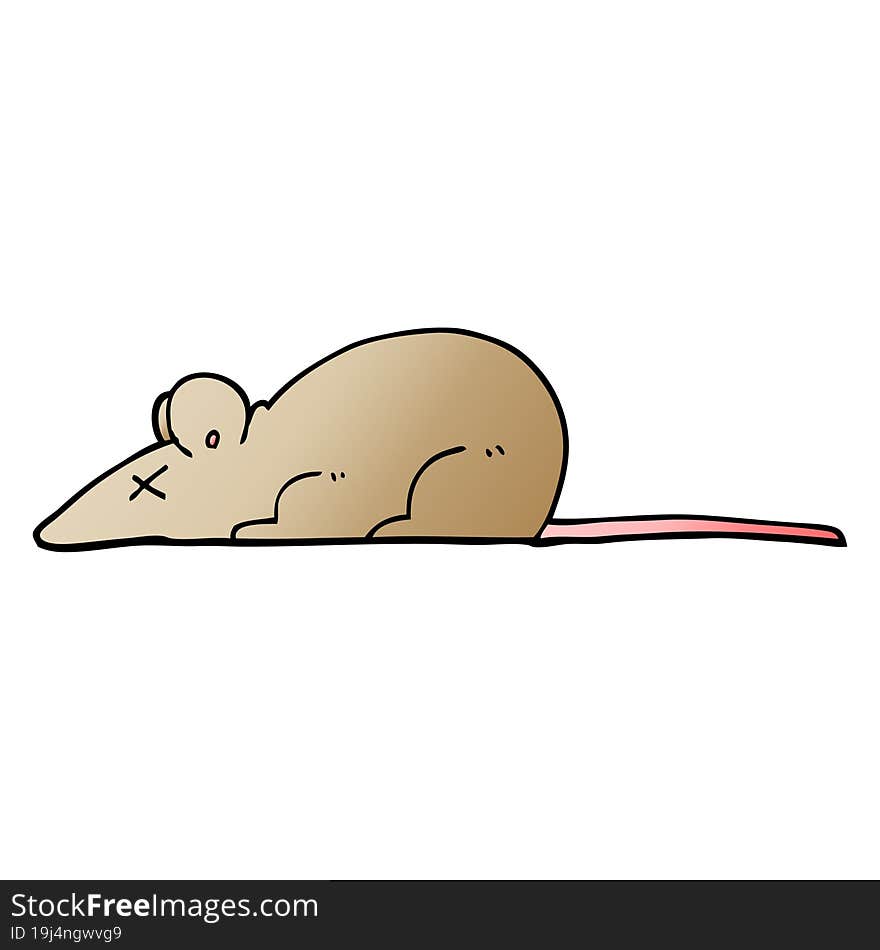 vector gradient illustration cartoon dead rat