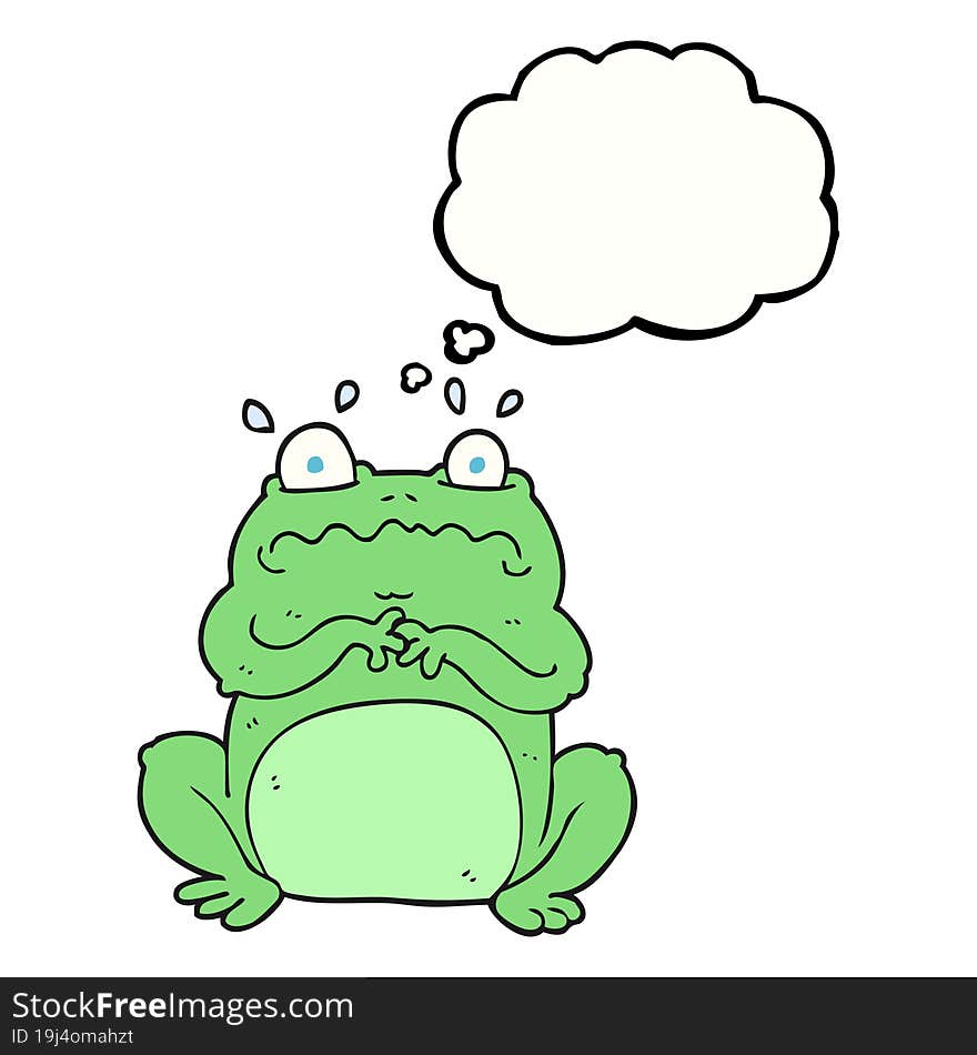 thought bubble cartoon funny frog