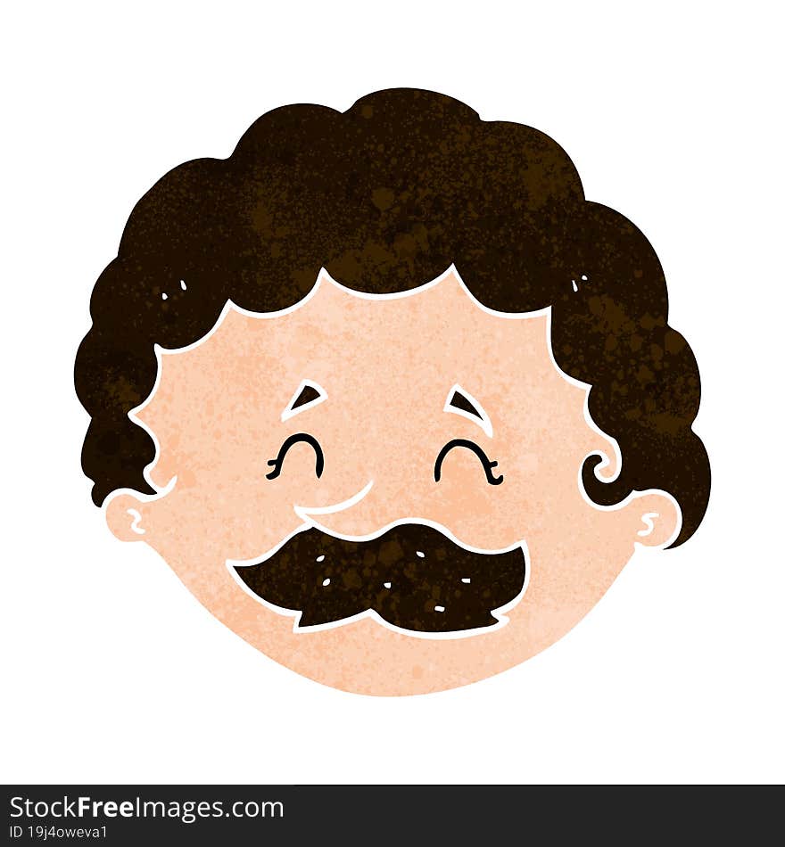 cartoon man with mustache