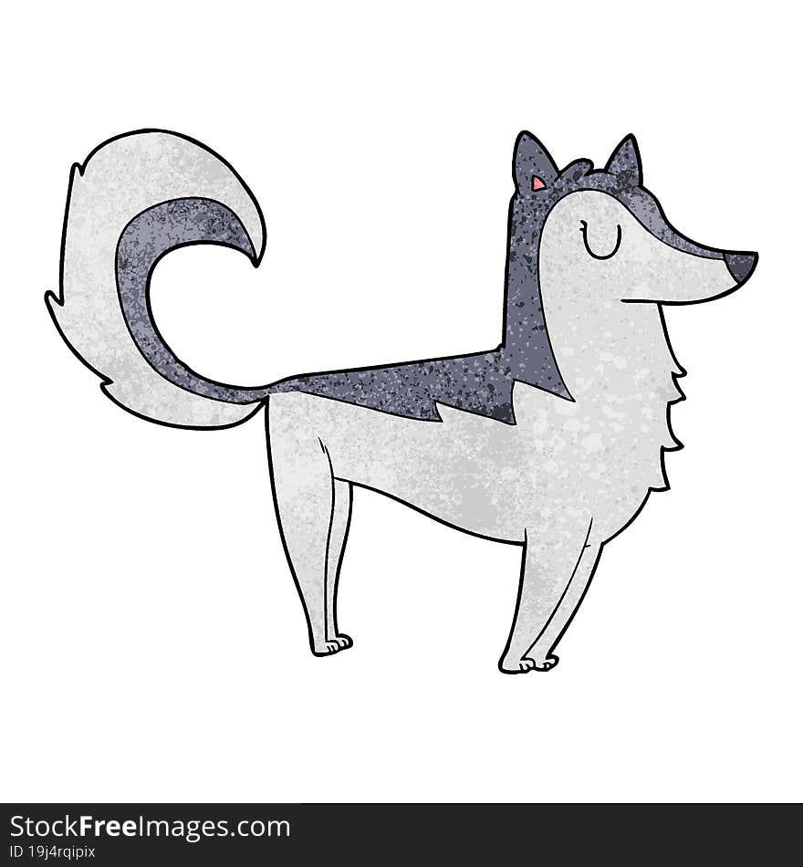 cartoon husky. cartoon husky