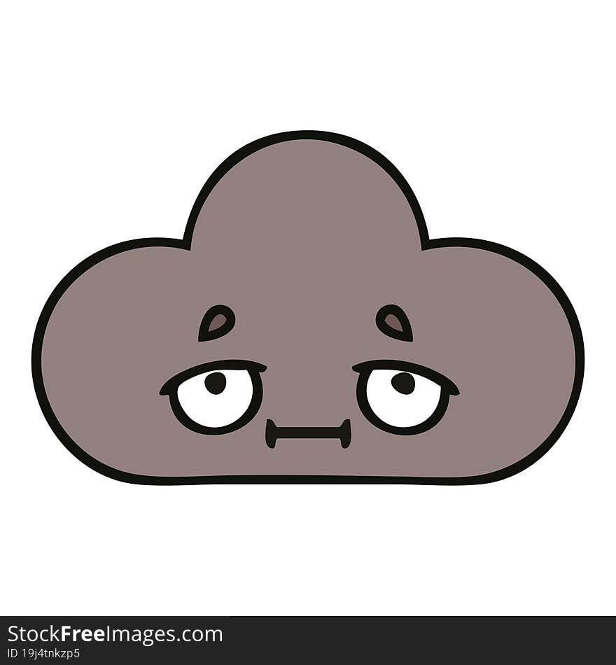 Cute Cartoon Storm Cloud