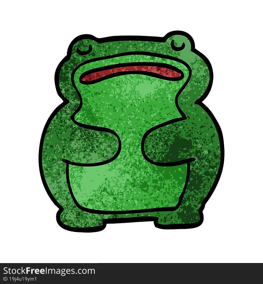 funny cartoon doodle frog