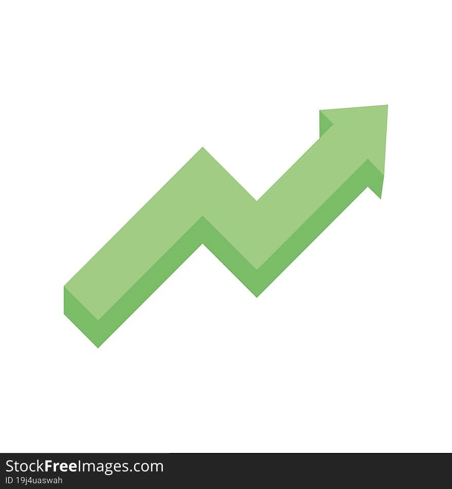 performance arrow graphic vector illustration icon. performance arrow graphic vector illustration icon