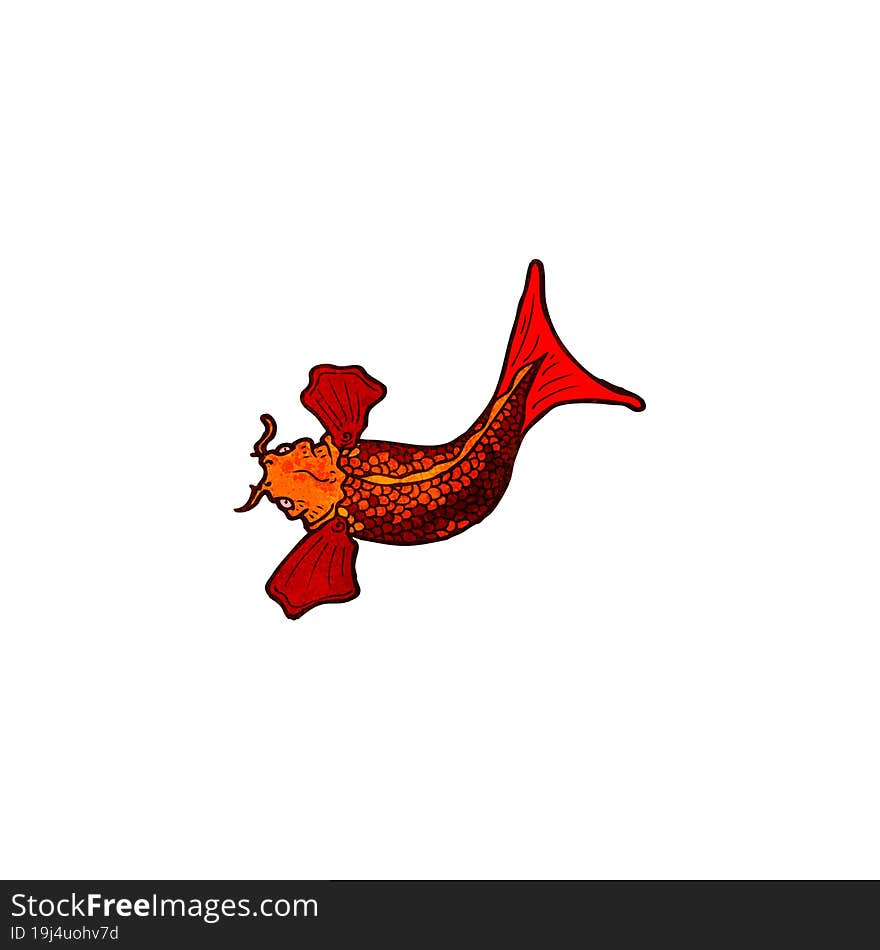 Koi Carp Tattoo Illustration